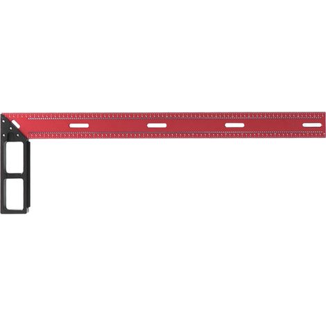 Équerre de mesure précise en alliage d'aluminium pour menuiserie, marquage et traçage, 50 cm. (1/5)