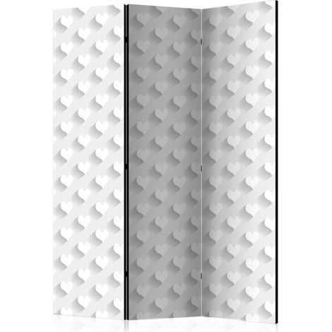 Paravent 3 Volets "Grey Hearts" 135x172cm (1/2)