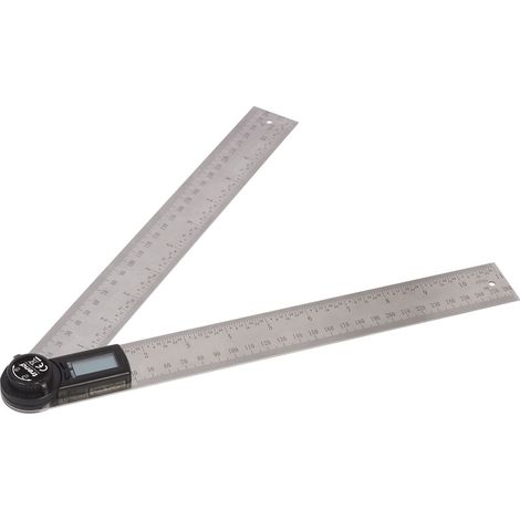 Trend Regolo angolare digitale da 300 mm, con due righelli in acciaio inossidabile da 300 mm che possono essere utilizzati per calcolare gli angoli in modo rapido e preciso, DAR/300 (1/4)