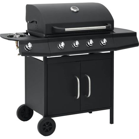 Maison Exclusive - Barbecue e Griglia a Gas 4+1 Fornelli Nero in Acciaio (1/5)
