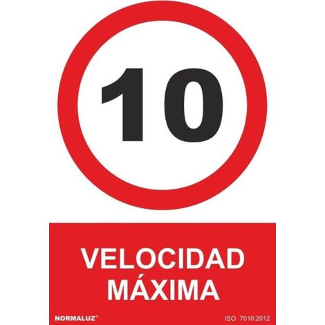 Señal 210X300Mm Pvc Velocidad Maxima 10 Rd40077 (1/3)