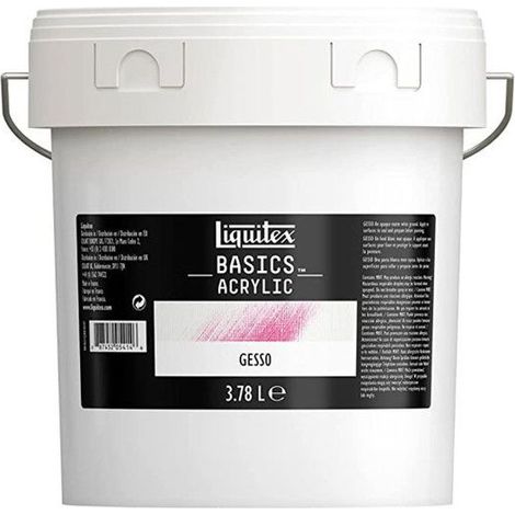 Gesso - Blanc - Acrylique, aquarelle, huile - Pot 3,78L - Liquitex basics (1/3)