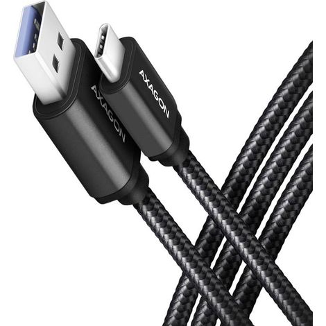 AXAGON Câble USB USB 3.2 Gen1 USB-C® mâle, USB-A mâle 1.00 m noir contacts dorés BUCM3-AM10AB V797293 (1/3)
