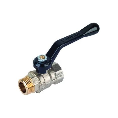 Tiemme - Valvola/Arresto A Sfera Acqua Diritta Maschio/Femmina 11/2" Con Leva Nera