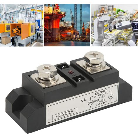 Relais statique industriel H3200A 200 A CC-A basse consommation (1/5)