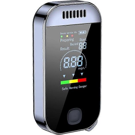 Testeur d'alcoolémie portable haute précision, éthylotest sans contact, rechargeable par USB (1/5)