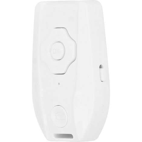 Télécommande Bluetooth rechargeable USB pour tourner les pages, déclencheur photo et vidéo sans fil pour smartphones et selfies (blanc).