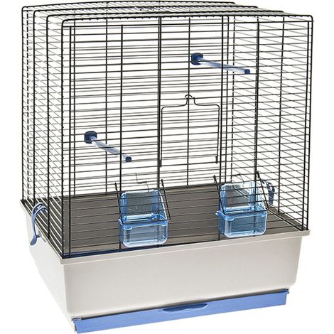 Katia Modell Vogelkäfig komplett mit Zubehör mit Flachdach