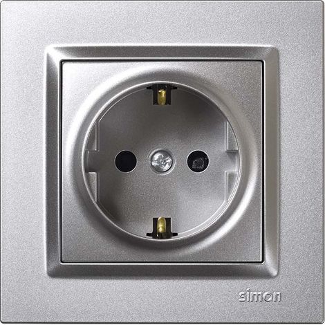 Enchufe schuko simon s10 aluminio (1/3)