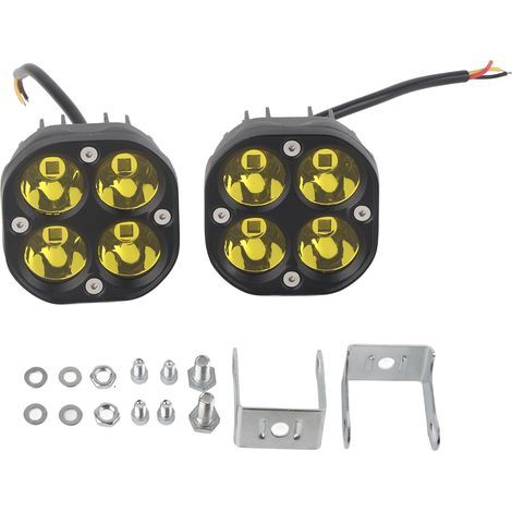2 Feux LED 30W Projecteur 2 Modes Haute Luminosité IP68 Étanche Spot Auto 9-24V Tout Terrain 4x4 Pickup (1/5)
