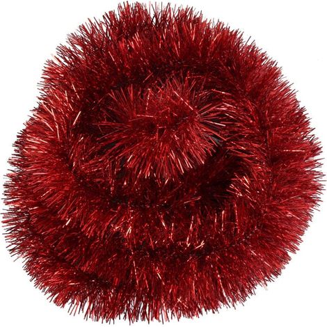 Ghirlanda rossa per albero di Natale in lamina metallica, 5 cm x 2 m - Prodotto polacco - Goliat (1/2)