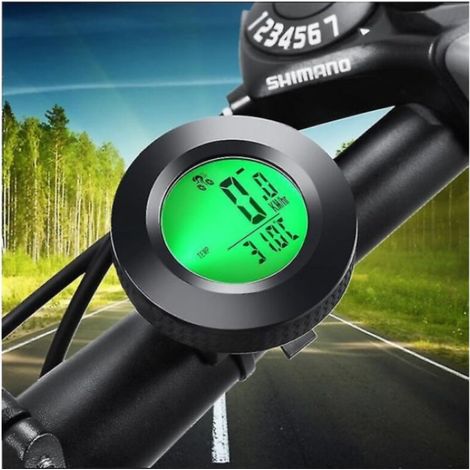 Compteur de vitesse sans fil étanche avec rétroéclairage tricolore