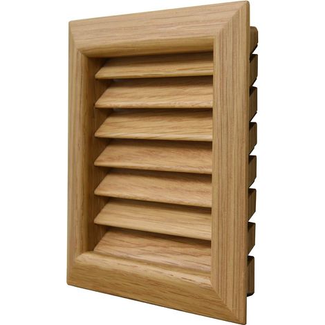 La Ventilazione LGES100QL Griglia di Ventilazione quadrata in legno quercia laccata, da incasso. Dimensioni 112x112 mm (1/5)