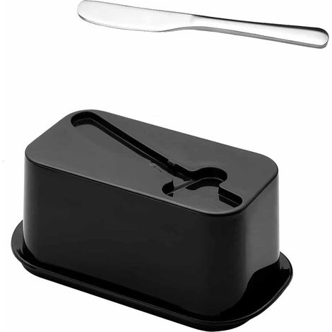 Ce beurrier avec couvercle est livré avec un couteau à beurre, un récipient pour conserver le beurre et un plateau à beurre, ce qui le rend adapté aussi bien aux cuisines qu'aux salles à manger,nior (1/5)