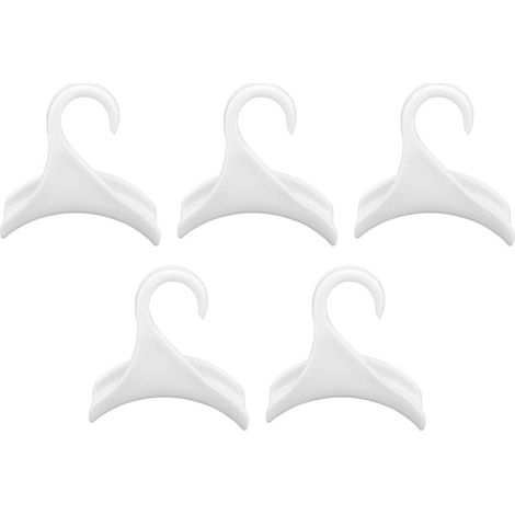 Lot de 5 crochets de suspension pour porte de sac à main, sac, sac à dos, ceinture, blanc