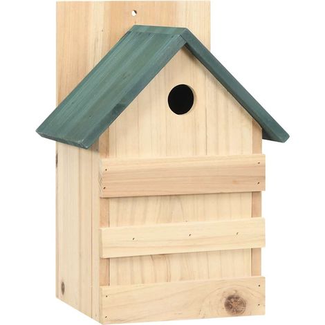 vidaXL Casa para pájaros 4 unidades madera de abeto 23x19x33 cm (1/2)
