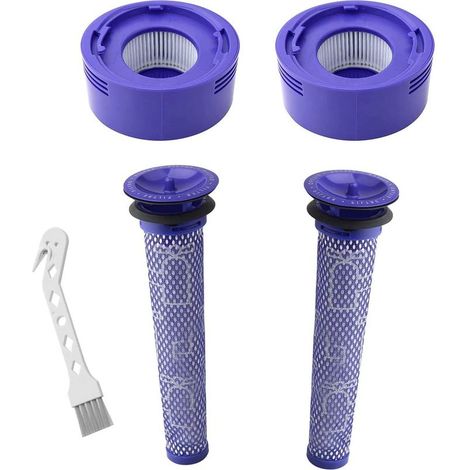 Filtre pour Dyson V8/V7, Filtres de Rechange Lavable pour Aspirateur Dyson V7/V8 Absolute et Animal, Accessoire Aspirateur pour Dyson V8 Avec 2 Post-Filtres HEPA, 2 Pré-Filtres, 1 Outil (1/5)