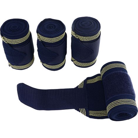 Lot de 4 bandes de protection polyvalentes pour les jambes de chevaux, confortables et résistantes, pour l'équitation. Accessoires pour chevaux (1/5)