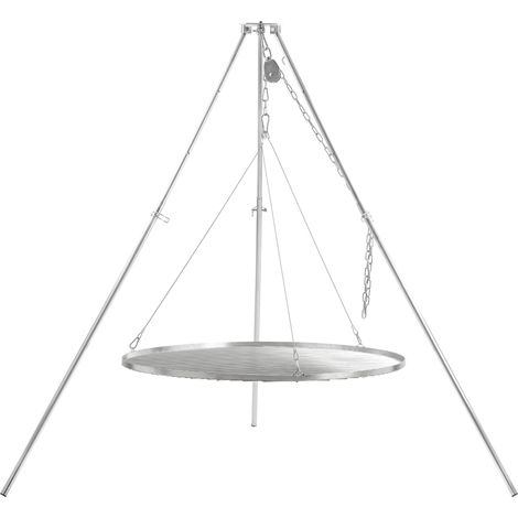 BBQ-Toro Dreibein Schwenkgrill mit Ø 100 cm Grillrost, Edelstahl, Höhenverstellbar 119-184 cm (1/5)