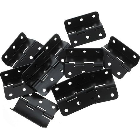 SOIMISS Lot de 10 charnières en fer de 5 cm (2 pouces) pour porte de meuble en bois pliée à six trous (1/5)