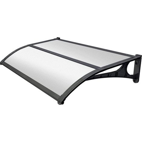 Pensilina modulare bianca tettoia per porte e finestre 135 x 100 centimetri