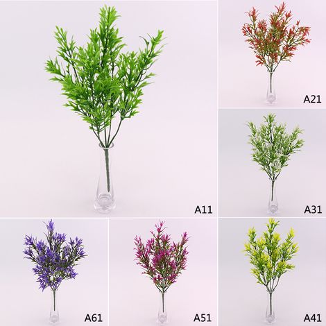 Branche de chrysanthèmes artificiels, tige de verdure simulée pour composition florale, mariage et décoration intérieure (1/5)