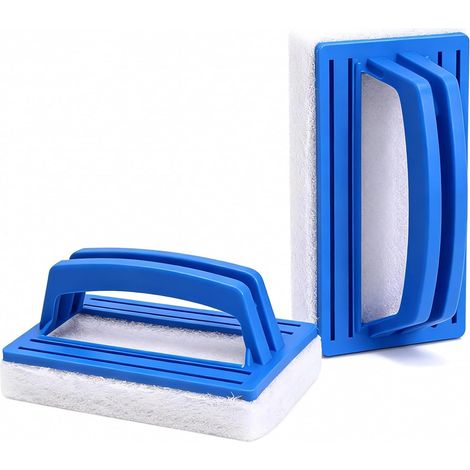 Brosse Éponge Piscine - 2 Pièces - Plastique Souple - Nettoyage Ligne d'eau Et Parois - Pour Spa Baignoire Et Salle de Bain (1/5)