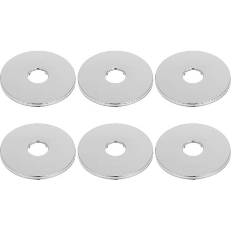 6pcs Shower Arm Flange: Replacement Shower Head Arm Escutcheon Plate - Round Wall Flange - Plumbing Cover Escutcheon Plate for Faucet Bathroom Kitchen (1/5)