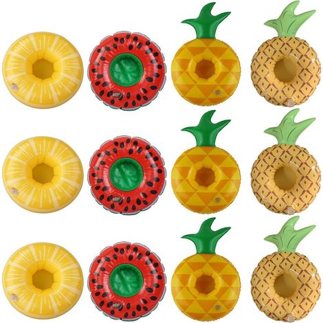 Aufblasbarer Becherhalter – Fruchtform – PVC – Für Pool- und Sommerpartys – 12er-Pack (1/5)