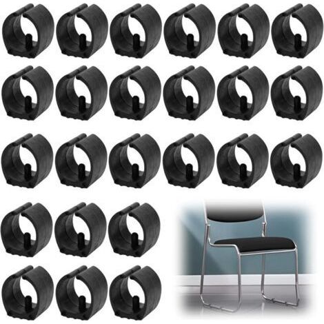 24 Pièces 25MM Patins de Protection pour Pieds de Chaise en Forme de U, Capuchons en Plastique Antidérapants et Résistants à l'usure