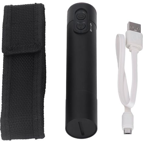 Stylo testeur fibre optique à lumière rouge rechargeable 30mW, source 5V intégrée, batterie interne, livré avec référence 1021220063711, pour inspection réseau. (1/5)