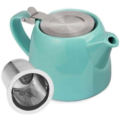 Théière en Céramique avec Infuseur à Thé pour Feuilles - 550 Ml / 18,6 Oz Porcelaine Sans Cuisinière 2 Tasses, A