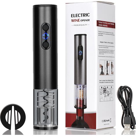 Tire-bouchon électrique, ouvre-bouteille automatique rechargeable par USB (1/5)