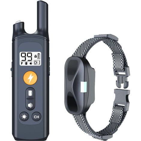 Collare di addestramento per cani con telecomando (610 m), collare antiurto per cani con modalità vibrazione e segnale acustico, trasmettitore ricaricabile con blocco di sicurezza, collare impermeabil (1/4)