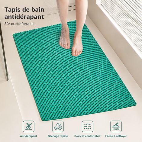 Tapis de bain antidérapant vert uni 120x300 cm vert 120 300cm 1 kg – Livraison gratuite