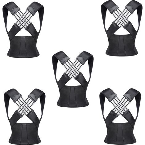 Correcteur de posture Hanna Spine Pro, ceinture dorsale réglable, maintien du dos, redresseur de colonne, correcteur d'alignement, ceinture anti-voûte, soutien lombaire, correction du dos courbé (1/5)