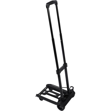 Chariot de voyage pliable multifonctionnel à grande capacité avec barre d'attache rétractable, idéal pour les voyages et les courses. (1/5)