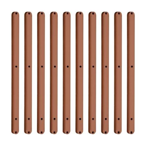 Lot de 5 paires de glissières de tiroir en plastique pour tiroir - 298 mm - Marron (1/5)