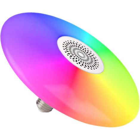 Lumière musicale Bluetooth à large plage de tension, lampe LED en forme de soucoupe volante, plafonnier haute puissance multicolore avec télécommande intelligente, éclairage de scène RGB (1/5)