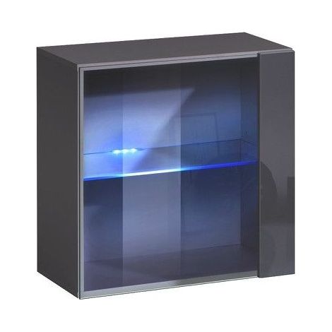 Vitrine carrée - Switch WW 3 - L 60 cm x P 30 cm x H 60 cm - Graphite - Livraison gratuite