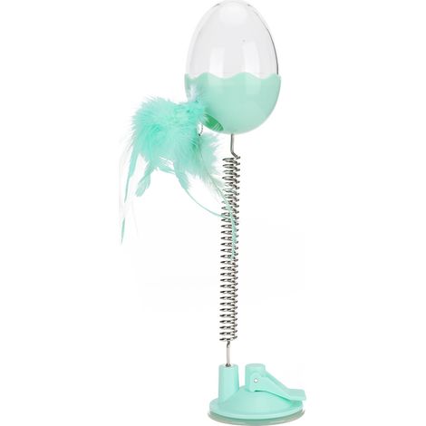 Jouet Chat Distributeur Nourriture Avec Ventouse Et Coquille Transparente Ressort Vert Pour Jeu Dénichage 1 Pièce (1/5)