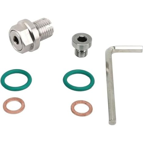 Jadeshay Bouchon de Vidange d'huile Surdimensionné, kit de Réparation de Filetage de Carter d'huile Autotaraudeur en acier inoxydable avec joint torique et clé (M 14,1-1,5 x 15 mm) (1/5)