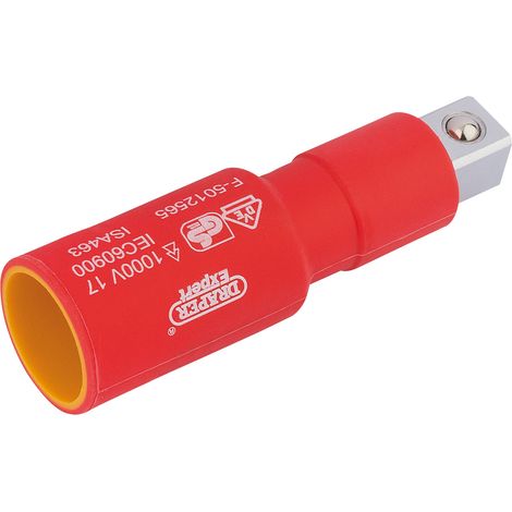 Draper 1/2 Sq. Dr. VDE Approved Fully Insulated Extension Bar (75mm) (32103) (1/5)