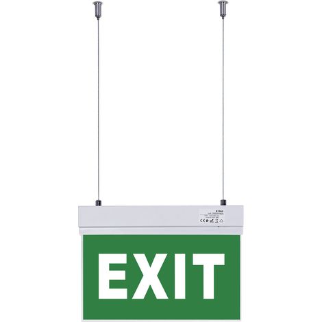 Dauerhafte Notleuchte mit EXIT-Piktogramm – Pendelmontage