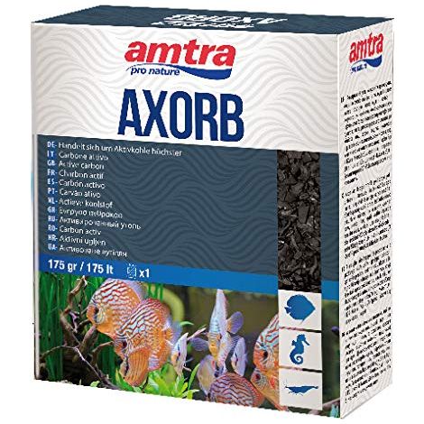 Amtra AXORB - Carbone Attivo Acquario di Origine Minerale, Acqua cristallina, previene Gli odori, Formato 1 Retina x 175 g (1/2)