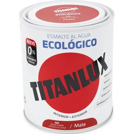 Titanlux Ecológico Esmalte al agua mulisuperficie Mate Rojo China 750 ml