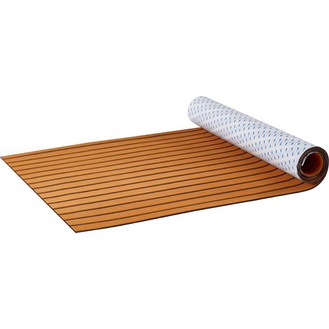 Revêtement de sol pour bateau, EVA 240 x 89,9 cm, antidérapant, auto-adhésif, 2,2 m², tapis marin pour yacht, ponton, kayak. (1/5)
