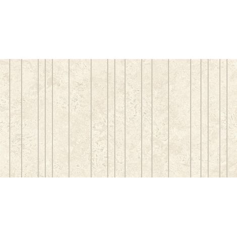 Carrelage effet Travertin Blanc Cross Cut Scalpo 60x29,5x0,9 cm Mat Neravio - Mur intérieur (vendu par carton de 0,708 m²) - RO'MA CARRELAGE (1/2)