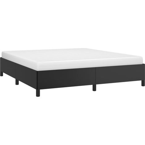 Bettgestell Schwarz 160x200 cm Kunstleder vidaXL (1/4)