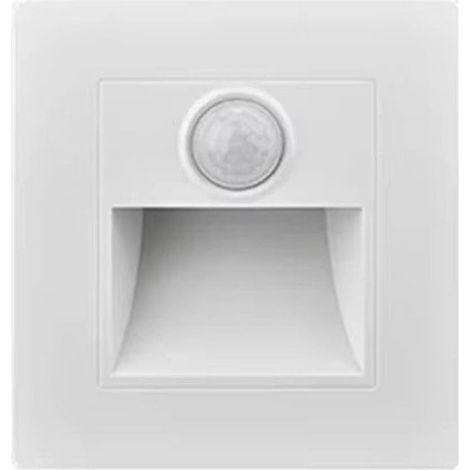 3W Veilleuse infrarouge à détecteur de mouvement,applique murale encastrée pour escalier ou chambre,idéale pour l'intérieur et l'extérieur (Lumière chaude) (1/5)